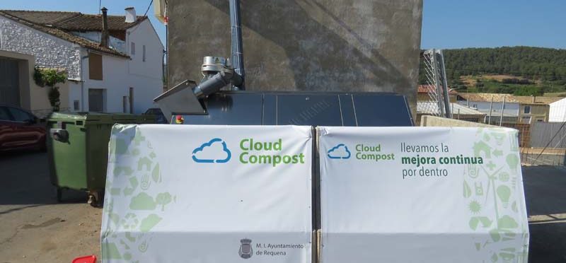 Compostador industrial instalado en El Rebollar, Valencia.