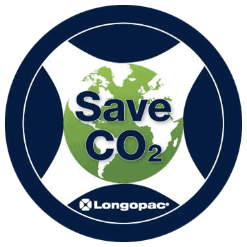 Logotipo Save CO2 de Longopac.