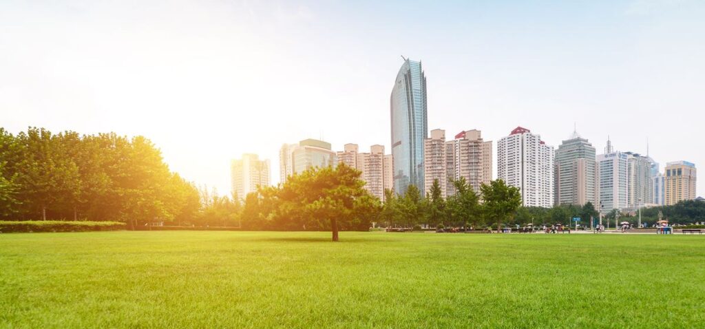 Ciudad verde, sostenible y circular.
