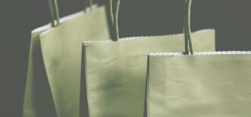 Bolsas papel reciclable de comercios